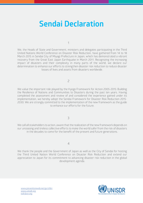 Sendai declaration